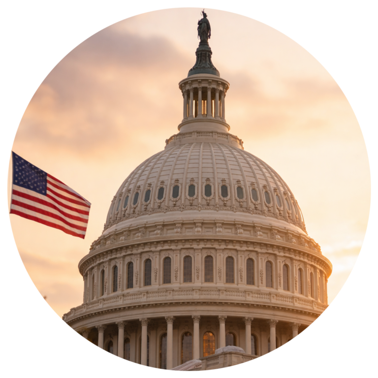 U.S. Capitol dome at sunrise representing the federal Educational Choice for Children Act (ECCA)